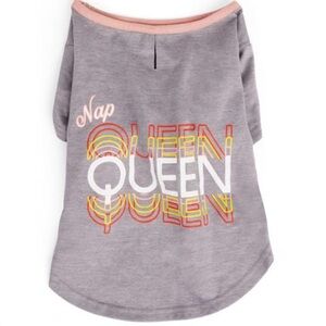 YOULY Gray 'Nap Queen' Dog Shirt Small